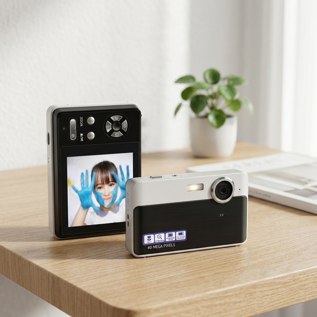 1080P Compact Digital Camera 40MP 16X Zoom 2.4 Inch LCD Screen Flashlight Type-C Charging Kids Camera Factory Custom Camera