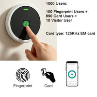 Sensor Capacitivo Mini para Control de Acceso con Huella Dactilar para Bloquear Cajones, Armarios y Casilleros con Código NFC, Huella Dactilar y Control por Aplicación Móvil