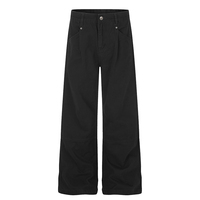Jeans amples à jambe droite pour homme, style américain, tendance, de haute qualité, artisanat vintage, broderie bleue, design streetwear