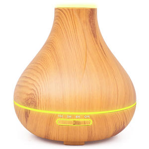 Diffuseur d'arômes à grain de bois JCSY-100, humidificateur ultrasonique 300 ml, diffuseur d'huiles essentielles pour la maison, le bureau et le bureau à domicile avec minuterie - Product Image 1