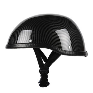 Medio casco motocicleta hombres mujeres adultos punto aprobado Vintage media cara casco con visera transparente adicional casco de moto - Product Image 3