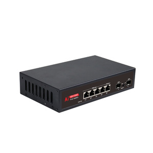 LingShi 7 Port PoE <b>Switch</b> Gigabit <b>Ethernet</b> 5+2 Ports Surveillance Network Power Supply Built In 52V - Product Image 1