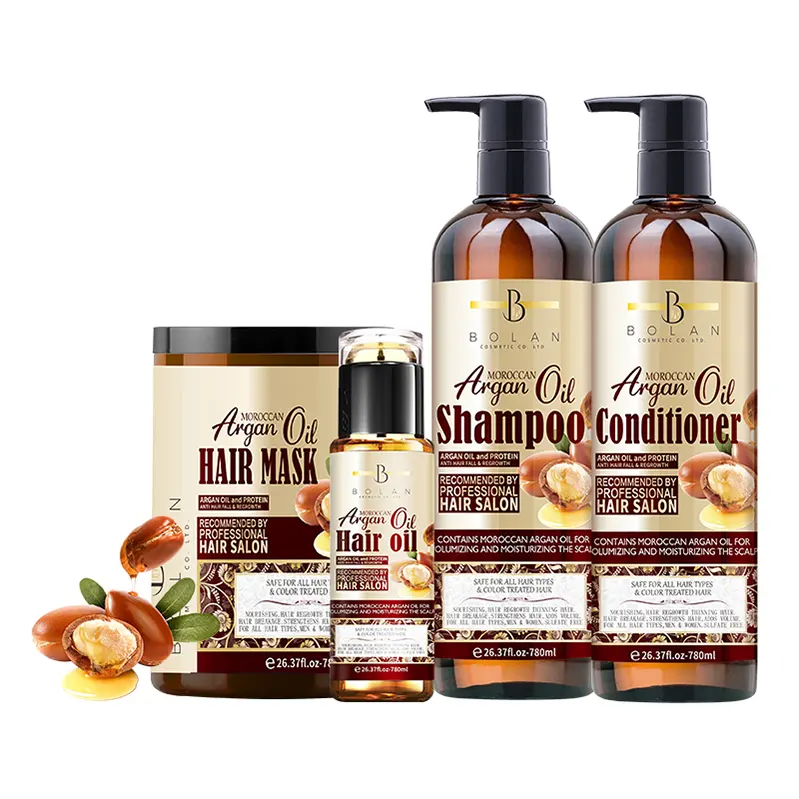 Venta al por mayor, champú y acondicionador nutritivo refrescante a granel, conjunto para el cuidado del cabello