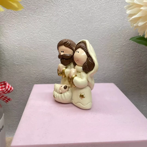 Statuine Religiose in Resina in Miniatura, Set Natività di Natale, Gesù Bambino, Angelo Dipinto a Mano, <span class=keywords><strong>Accessori</strong></span> Fai-da-Te Ecologici <span class=keywords><strong>per</strong></span> Scenografie - Product Image 4