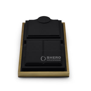 Support de présentation de bijoux en velours microfibre de luxe avec logo personnalisé, ensemble de plateau de buste pour vitrine - Product Image 4