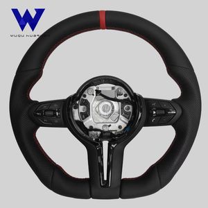 Volante de Cuero Personalizado con Etiqueta Roja y Botón Rojo en Forma de D para <span class=keywords><strong>BMW</strong></span> F30 F10 F11 F20 F21 F22 F45 F31 F35, Listo para Instalar - Product Image 2