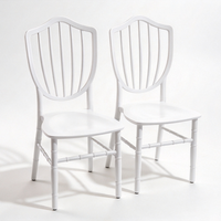 Chaise empilable en PP blanc, chaise de banquet en plastique pour mariage, fête, hôtel, événement, vente en gros