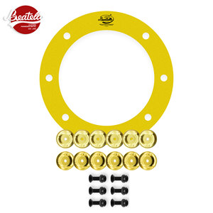 Beatello <span class=keywords><strong>Gold</strong></span> Stahl Kuhglocke Tamburin |   Doppelreihige Laute Glocken Pro Bell Tone |   Unverzichtbar für Latin-/Funk-/Rock-Schlagzeugzubehör - Product Image 3