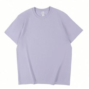 Design Custom Summer Short Sleeve T-shirt Pure Cotton Men's Loose Top Round Neck Solid Colort-shirt Homme - Product Image 2