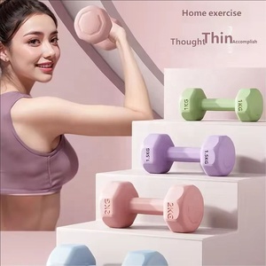 Cast Iron & Rubber <b>Dumbbell</b> Hand Weights 5/10/15/20lbs 5 Colors Unisex Comprehensive Fitness Exercise Home Gym Equipment - Product Image 6