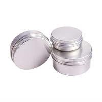2 oz 60ml 60g Boîte ronde en aluminium pour bougie Crème pour le visage Pommade Huile à barbe Stockage Conteneur en aluminium Boîte en aluminium