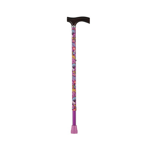 Bastón telescópico ajustable con diseño floral, aleación de aluminio, 3 secciones, punta de goma para personas mayores - Product Image 1