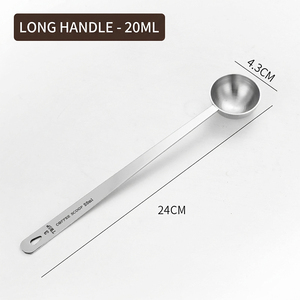 DF915 Stainless Steel Coffee <b>Spoon</b> 10ml Long Handle 22.5cm Durable Kitchen Tool for Coffee <b>Measurement</b> - Product Image 6