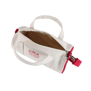 Mini sac à bandoulière unique en toile à la mode petit messager rond de style sport avec fermeture à glissière et motif de lettres - Product Image 6