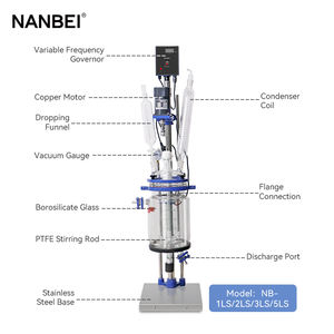 <span class=keywords><strong>Nanbei</strong></span> CE ได้รับการยืนยัน biodiesel ผสม Jacketed เรือแก้วเรียงรายเครื่องปฏิกรณ์ - Product Image 6
