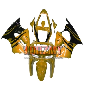 Bodys para <span class=keywords><strong>KAWASAKI</strong></span> <span class=keywords><strong>NINJA</strong></span> ZX 6R 636 6 R 600CC <span class=keywords><strong>600</strong></span> CC ZX6R 98 Llamas doradas 99 36LQ.81 ZX636 ZX600 de 1998, carenados de los años <span class=keywords><strong>1999</strong></span> de los años - Product Image 1