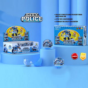 <span class=keywords><strong>Mini</strong></span> juego de bloques de construcción coche de policía de Ciudad 6 en 1robot juguetes para niño - Product Image 3