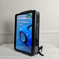 Mochila Publicitaria Exterior con Batería AIMV V022WDS00, Pantalla LCD Impermeable IP65, Cartel Móvil para Promoción Ambulante