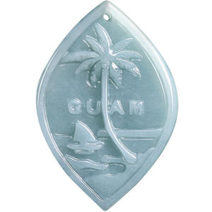 Doğal Jadeite mavi su yeşim kolye pasifik Guam hatıra moda aksesuar bir değerleme sertifikası D055 eşlik - Product Image 5