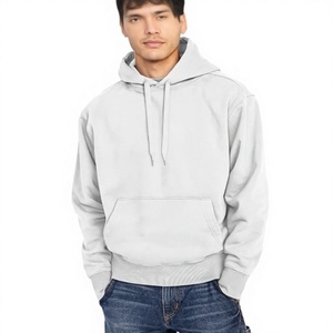 เสื้อฮู้ดผู้ชายสีดำและสีเบจแบบมีกระเป๋าหน้า ทรงโอเวอร์ไซส์ สวมใส่สบายสำหรับฤดูหนาว - Product Image 4
