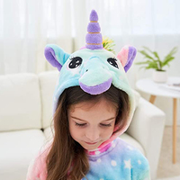 Heim textilien China Polyester Custom Design Flanell Fleece Super Soft Kids Robe Kapuzen bademantel für Mädchen