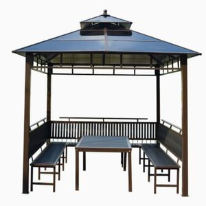 Gazebo Solar de Lujo Económico, Marco de Aluminio con Recubrimiento en Polvo, Techo Metálico, Parasol <span class=keywords><strong>para</strong></span> <span class=keywords><strong>Terraza</strong></span> Exterior - Product Image 5