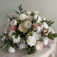 T-FC007 Nouvelles conceptions Boule de fleurs artificielles en soie rose 60 cm Boule de fleurs Centre de table de luxe pour la décoration de table de mariage