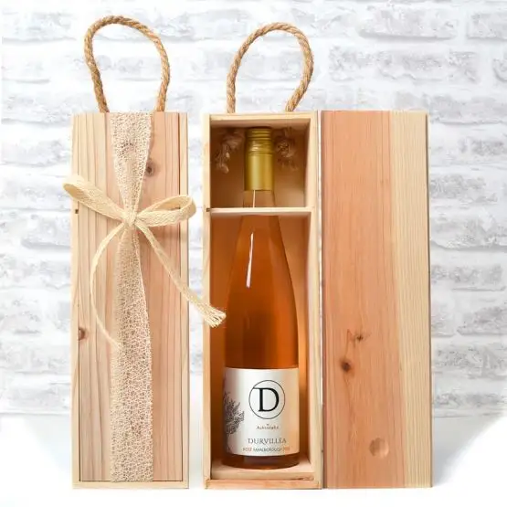 Caja de vino Premium, de madera, de lujo, para vino, champán o Whisky