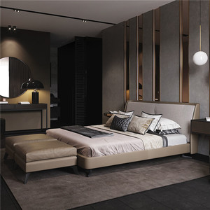 Usine Personnalisé Haut De Gamme 5 Étoiles Moderne Français Pays <span class=keywords><strong>Roi</strong></span> Solide Bois Chambre À Coucher Ensemble De Meubles D'hôtel - Product Image 1