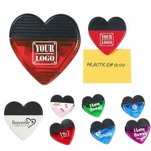 Custom Plastic Heart Magnetic Memo Clip with Logo Imprint Fridge Magnet Wholesale