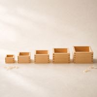 고품질 전통 일본 음료 용기 맞춤 제작 히노키 마스 사케 컵
