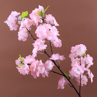 LUYI - Vente en gros à bas prix de tiges de fleurs de cerisier en soie blanches et roses japonaises, fausses branches de fleurs de sakura, fleurs de cerisier artificielles