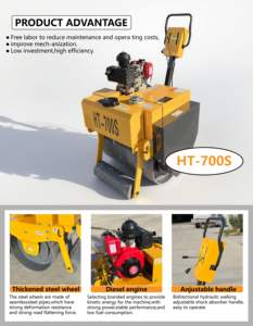 Rodillo Vibratorio de Un Solo Tambor Manual con Motor Diésel Changchai de Alta Eficiencia a Precio de Fábrica - Product Image 2