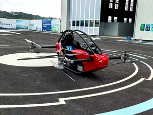 Red Electric Flying Car Aircraft Passenger EVTOL Air Taxi <b>Quadcopter</b> Prototype ultra light part 103 uwant evtol aircraft <b>drone</b> - Product Image 1