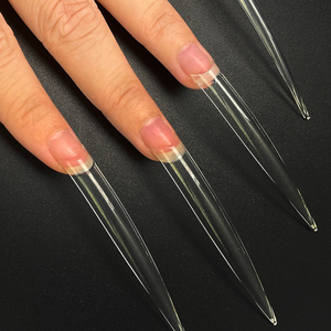 Puntas artificiales de media cubierta <span class=keywords><strong>Extra</strong></span> <span class=keywords><strong>largas</strong></span>, Stilettos puntiagudos de diseño curvo largo, <span class=keywords><strong>para</strong></span> dijes de <span class=keywords><strong>uñas</strong></span>, XXXL - Product Image 5