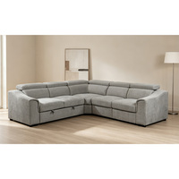 Sofá Cama Convertible en Forma de L de 3 Plazas con Almacenamiento, Tapizado en Tela, para Dormitorio, Modelo The Leader Lit