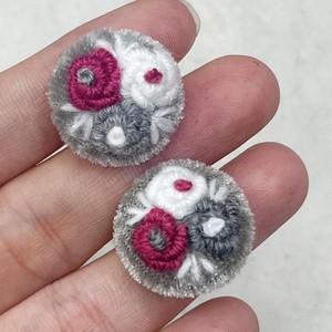 Handmade 3D thêu hoa nút vải cho bé quần áo len Cashmere nút áo - Product Image 5