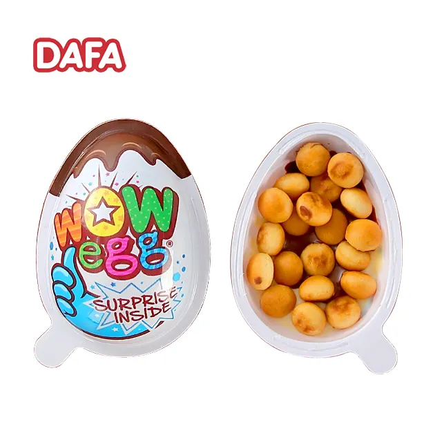 2021 लोकप्रिय बिक्री संवर्धन वाह के छोटे चॉकलेट अंडे आश्चर्य खिलौने और चॉकलेट बिस्कुट कप के साथ बच्चों के लिए