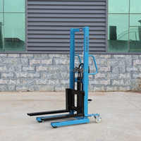 Chariot élévateur à palettes électrique portable tout-terrain JINGEER 1000 kg, autoporteur, à batterie lithium-ion