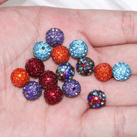 Perles en céramique colorées en vrac de 10/12 mm, perles en cristal de pavé coloré, perles en cristal de céramique pour la fabrication de bijoux