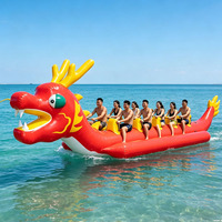 Bateau Dragon Gonflable Personnalisé, Bateau de Ski Nautique Commercial Gonflable pour Sports Nautiques Extérieurs
