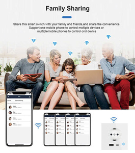 Glomarket欧盟标准智能插座13A，带通用串行总线 + C型70w快速充电器，适用于谷歌主页阿列克谢图亚无线智能通用串行总线插座 - Product Image 5