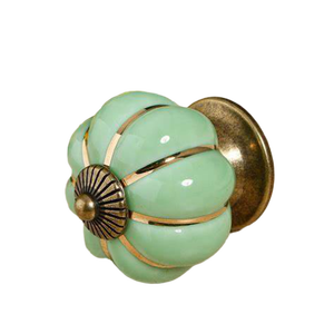 Bouton de porte décoratif en céramique de couleur crème torsadé rond transparent nouveau design bouton de porte de qualité supérieure - Product Image 4