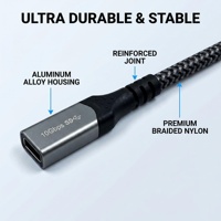 Câble USB-C 3.1 tressé en nylon 10 Gbit/s, mâle-femelle, rallonge, charge rapide PD 100W, vidéo 4K 60Hz, pour ordinateur