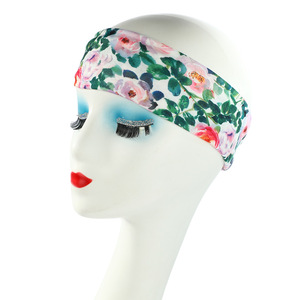 <span class=keywords><strong>Bandeau</strong></span> de fitness floral romantique et éclatant, respirant, antidérapant, doux pour la peau, flexible, à motif de feuilles botaniques, pour le Pilates et la plage - Product Image 6