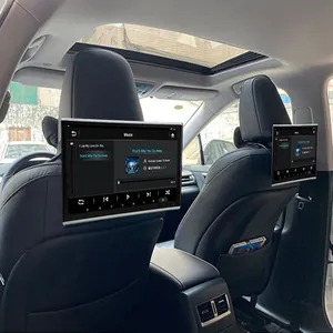 Ips टच स्क्रीन एंड्रॉइड टीवी कार विज्ञापन कार मनोरंजन प्रणाली 9 "रियर सीट हेडरेस्ट मॉनिटर 4K WiFi hdmi 16/32/64 ग्राम मेमोरी