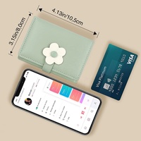 Portefeuille minimaliste moderne pour femme Boshiho en cuir PU avec motif floral, plusieurs emplacements pour cartes, fenêtre d'identification, porte-monnaie, fermeture à pression et fermeture éclair – Le cadeau idéal