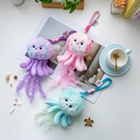 Jouet en peluche en forme de méduse, pendentif de poche, décoration, super doux, rembourrage en coton PP, fonction anti-stress