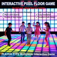 Sol de jeu interactif à projection : Grille LED lumineuse, jeu 'Le sol est du lave', piste de danse laser pour aire de jeux intérieure