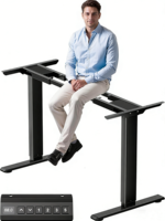 Bureau assis-debout électrique en acier de haute qualité pour bureau commercial, extensible, assemblage requis